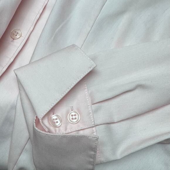 Calvin Klein Pink Sleek Timeless Tailored Button Down Non-Iron Shirt Size 8 - Picture 7 of 8